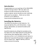 Preview for 5 page of Covert MPE6 Instruction Manual
