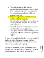 Preview for 22 page of Covert MPE6 Instruction Manual