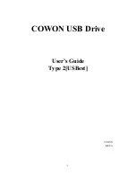 Preview for 1 page of Cowon 2.0 2 User Manual