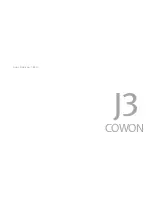 Preview for 1 page of Cowon J3 User Manual