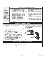 Preview for 12 page of COZY HEDV253A and Installation And Operating Instructions Manual