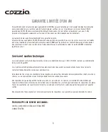 Preview for 22 page of Cozzia CZ-9201 Instruction Manual And  Warranty Information