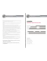 Preview for 16 page of Cozzia EC-618 Use & Care Manual