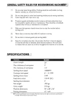 Preview for 4 page of Craftex B2269 Operation Manual And Parts List