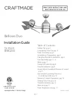 Craftmade Bellows Duo BW250 Installation Manual preview