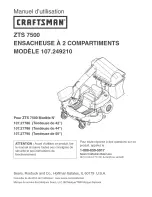 Preview for 19 page of Craftsman 107.249210 Operator'S Manual
