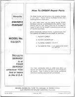 Preview for 7 page of Craftsman 113.12171 Installation & Repair Manual