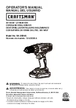 Craftsman 125.DD20A Operator'S Manual preview