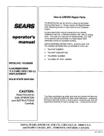 Preview for 12 page of Craftsman 143.006006 Operator'S Manual