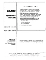 Preview for 12 page of Craftsman 143.014502 Operator'S Manual