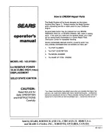 Preview for 12 page of Craftsman 143.015001 Operator'S Manual