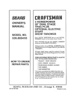 Preview for 38 page of Craftsman 143.804062 Owner'S Manual