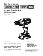 Craftsman 16496 Bolt-On Operator'S Manual preview