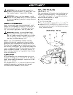 Preview for 20 page of Craftsman 17539 - 6.0 Amp Plate Jointer Operator'S Manual