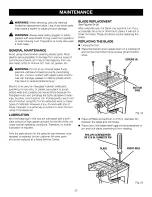 Preview for 20 page of Craftsman 17550 - 3.5 Amp Detail Biscuit Jointer Operator'S Manual