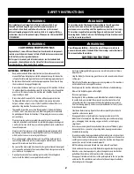 Preview for 2 page of Craftsman 247.20411 SERIES Operator'S Manual