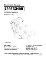 Preview for 1 page of Craftsman 247.24020 Operator'S Manual