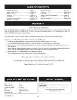 Preview for 2 page of Craftsman 247.29922 Operator'S Manual