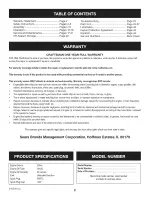 Preview for 2 page of Craftsman 247.29932 Operator'S Manual