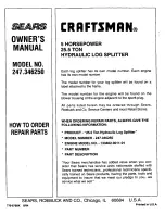 Preview for 28 page of Craftsman 247.34625 Owner'S Manual