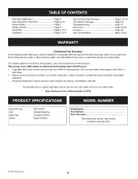 Preview for 2 page of Craftsman 247.37136 Operator'S Manual