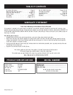 Preview for 2 page of Craftsman 247.8819 Operator'S Manual