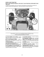 Preview for 12 page of Craftsman 28910 - Lt 2000 20 HP 42" Lawn Tractor Operation Manual