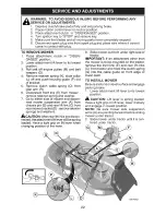 Preview for 22 page of Craftsman 28910 - Lt 2000 20 HP 42" Lawn Tractor Operation Manual