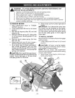 Preview for 21 page of Craftsman 28924 - YT 3000 21 HP/46" Yard Tractor Operation Manual