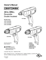 Craftsman 315.101030 Owner'S Manual preview