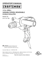 Preview for 1 page of Craftsman 315.101150 Operator'S Manual