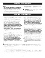 Preview for 4 page of Craftsman 315.101150 Operator'S Manual