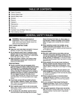 Preview for 2 page of Craftsman 315.10136 Operator'S Manual