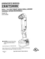 Preview for 1 page of Craftsman 315.101532 Operator'S Manual