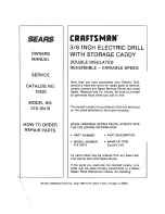 Preview for 12 page of Craftsman 315.10419 Owner'S Manual