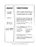 Preview for 12 page of Craftsman 315.111890 Owner'S Manual