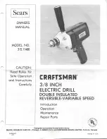 Preview for 1 page of Craftsman 315.11480 Owner'S Manual