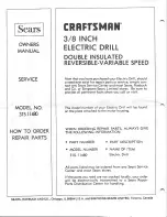 Preview for 8 page of Craftsman 315.11480 Owner'S Manual