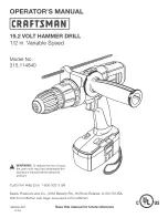 Craftsman 315.114840 Operator'S Manual preview