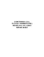 Craftsman 315.115800 Repair Sheet preview