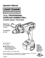 Craftsman 315.269280 Operator'S Manual preview