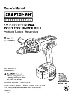 Preview for 1 page of Craftsman 315.27127 Owner'S Manual