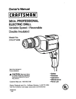 Craftsman 315.271490 Owner'S Manual preview