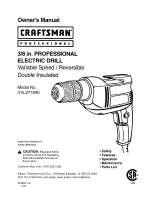 Preview for 1 page of Craftsman 315.271690 Owner'S Manual