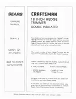 Preview for 8 page of Craftsman 315.796630 Owner'S Manual