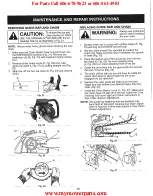 Preview for 19 page of Craftsman 316.350220 Operator'S Manual