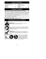 Preview for 2 page of Craftsman 358.794944 Operator'S Manual