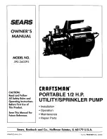 Craftsman 390.260293 Owner'S Manual preview