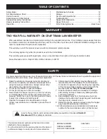 Preview for 2 page of Craftsman 486.24222 Owner'S Manual