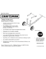 Preview for 1 page of Craftsman 610.24600 User Instructions
